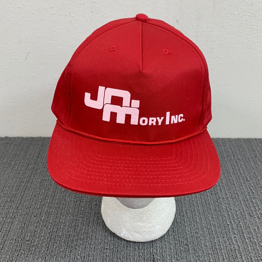 Vintage J.O. Mory Inc Rope Snapback Hat Mens OSFA Red Baseball Cap R.C.C.